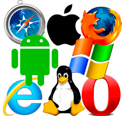 Windows, Mac, Linux, Android, navegadors
